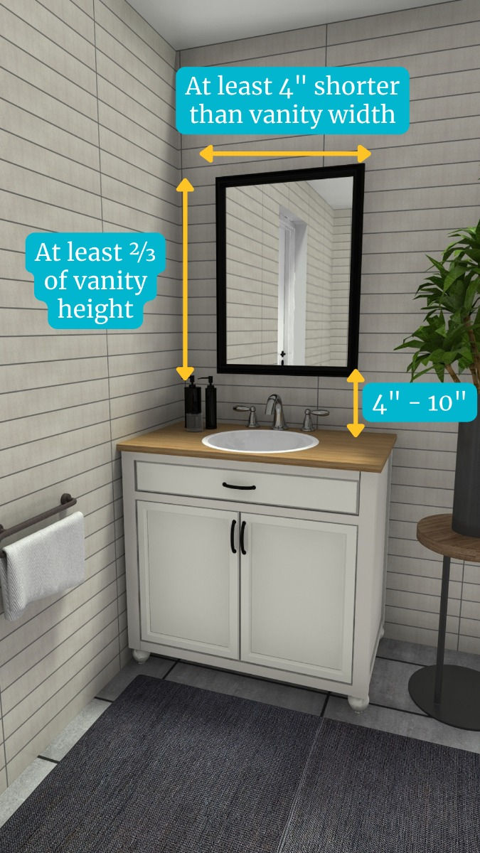 Mirror Size Bathroom