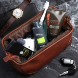 Leather Mens Toiletry Kit